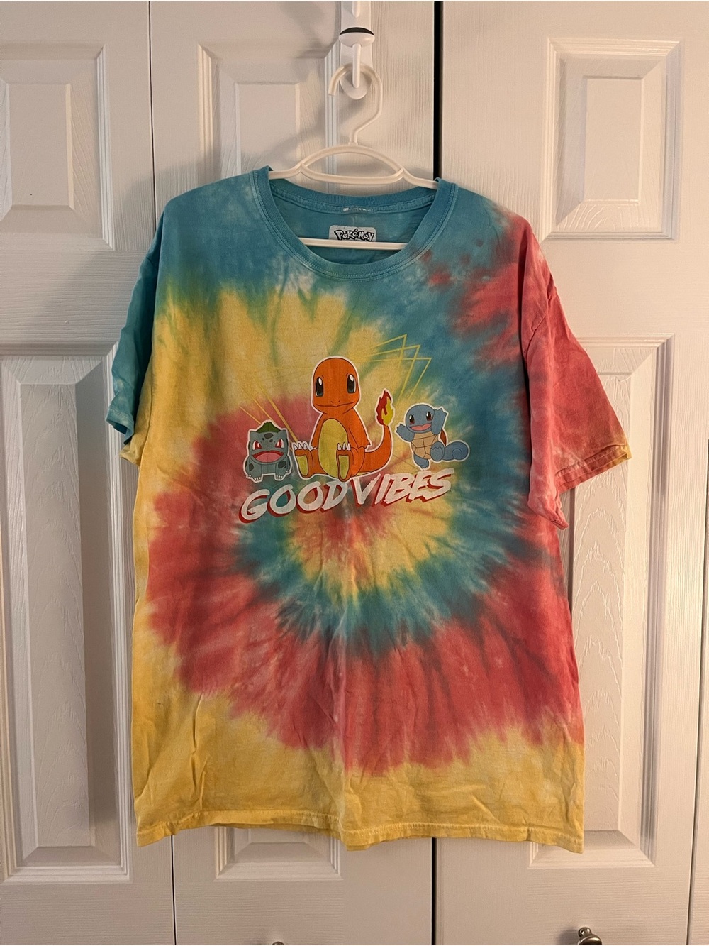 Pokemon Adults 'Good Vibes' Tie-Dye Tee - Multicolor